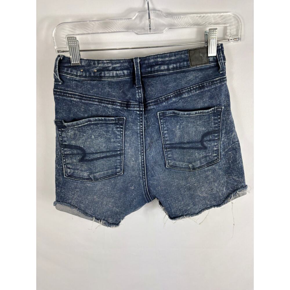 American Eagle Super Stretch Button Fly Jeans Shorts Size 4 - Picture 3 of 3